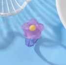 Кольцо акриловое GIRLY "Purple flower", purple (d=1,7 см)