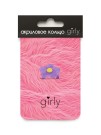 Кольцо акриловое GIRLY "Purple flower", purple (d=1,7 см)