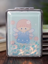 Зеркало-шейкер раскладное "Little angel", blue (8*6 см)