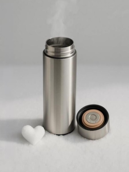 Термос с датчиком температуры «Metallic», silver (500 ml) 