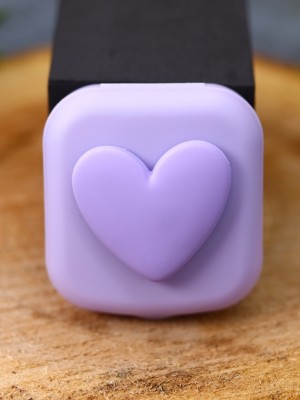 Контейнер для линз «Heart paint», purple