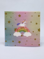Салфетки бумажные 10 шт. "Happy rainbow day" (33*33 см)