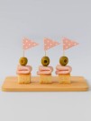 Набор шпажек для канапе 12 шт. "Cute peas", pink (85 мм)