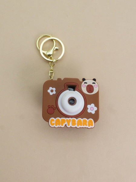 Брелок-фонарик "Capycamera", brown (8х5 см) 