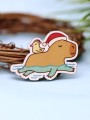 Значок ECO из дерева "Cappy new year! Swimming"