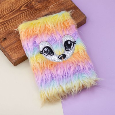 Блокнот плюшевый «Rainbow sloth»