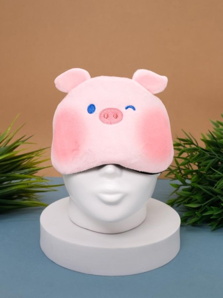 Маска для сна гелевая "Animal pig", pink 