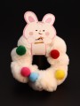 Резинка для волос "Colorful balls", white (10 см)