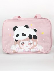 Сумочка - косметичка "Anime girl and panda", pink (28*20*20)