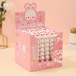 Ручка гелевая  "Go rabbit happy", purple, шоу-бокс 36 шт.