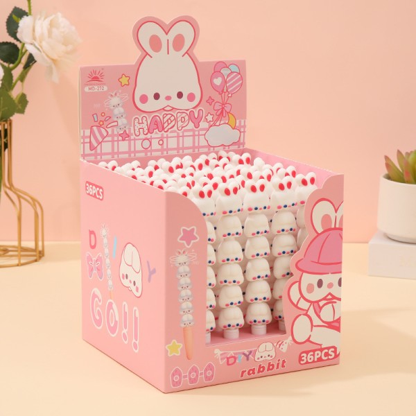 Ручка гелевая  "Go rabbit happy", purple, шоу-бокс 36 шт. 