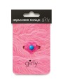 Кольцо акриловое GIRLY "Pink flower", pink (d=1,7 см)