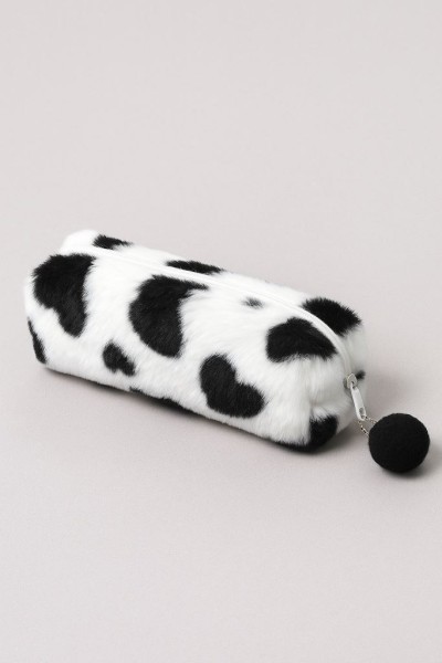 Пенал плюшевый "Cow", white (19*5*7 см) 