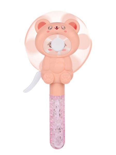 Портативный механический ручной вентилятор «Interesting kitty», pink 