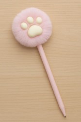 Ручка с помпоном "The foot", pink