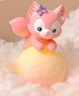 Ночник "Cute little fox", purple, 12 см