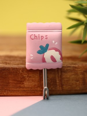 Крючок на липучке «Chips», pink
