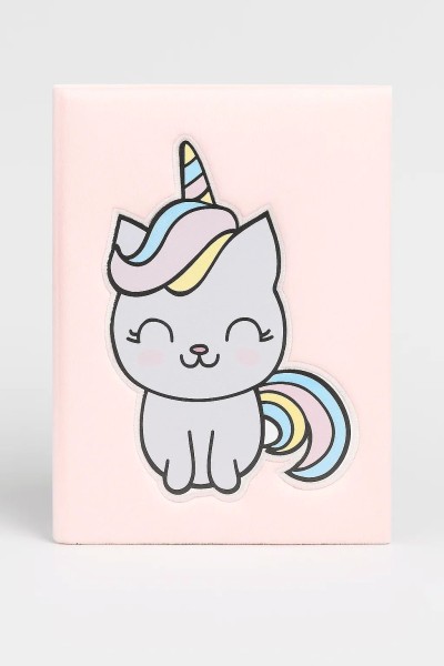 Блокнот плюшевый «Cat dress», rainbow-gray, 21,5х15 см, плотность 70 гр. 