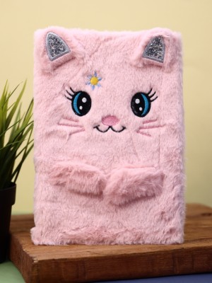 Блокнот плюшевый "Honey cat", pink, 21,5х15,5 см, плотность 80 гр.
