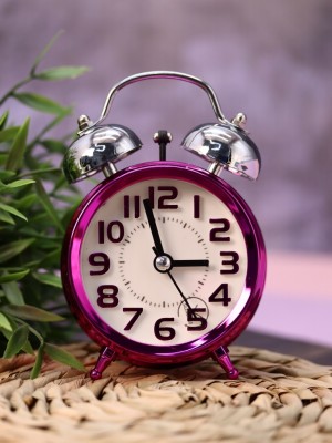 Часы-будильник «Neon numbers», purple (12,7х8,8 см)
