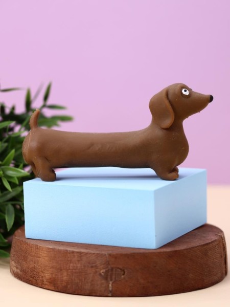 Мялка - антистресс «Stretchy dachshund», brown 