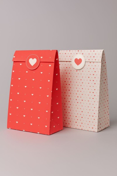 Набор подарочных пакетов+наклейки (6 шт.) "Love", 24*13*8 