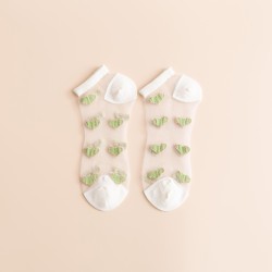 Носки iLikeGift «Glass hearts», green, мужские/женские евро размер 35-41