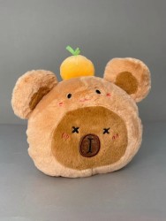Мягкая игрушка "Capybara head", mix, 18 см