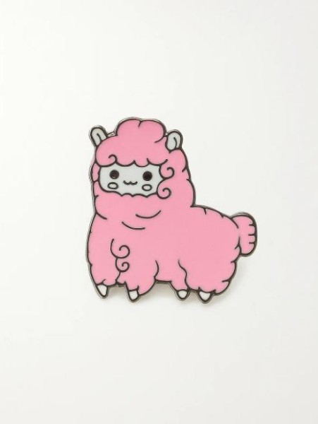 Значок металлический iLikeGift "Lama", pink 