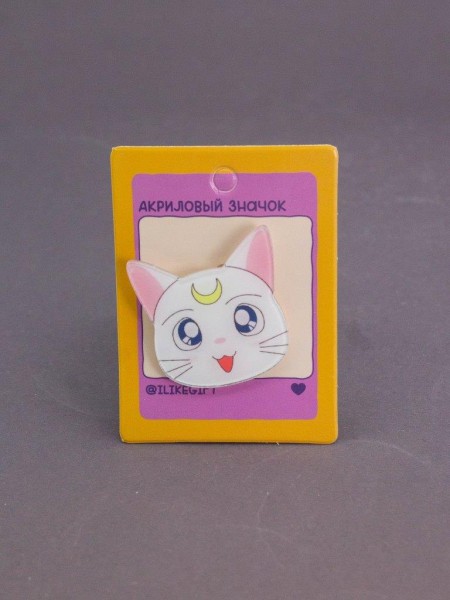 Значок акриловый iLikeGift "Meowgic white cat" 