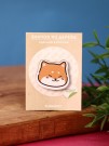 Значок ECO из дерева Shiba inu love