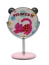 Зеркало настольное на ножке "Relax cat", розовое (10,5*18 см)