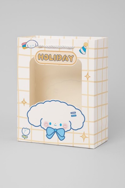 Пакет подарочный (M) "Holiday dog", orange (33*25*12) 