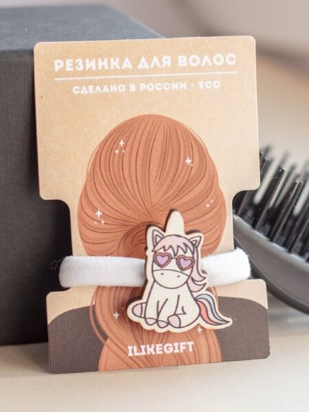 Резинка для волос ECO из дерева UNICORN 