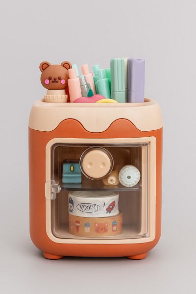 Органайзер для канцелярских принадлежностей "Bear cuteness", red + стикеры 