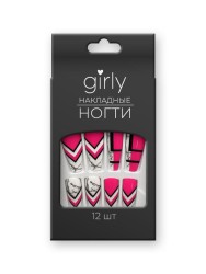 Накладные ногти GIRLY «Asymmetry», 12 шт., с клеевыми пластинами