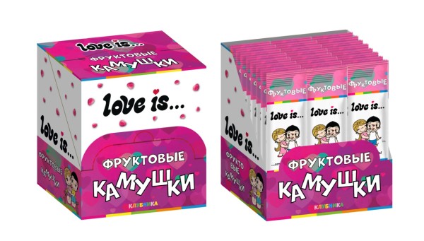 Жевательное драже "Love is", клубника 24 шт 