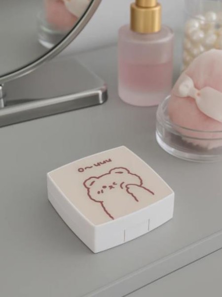 Контейнер для линз «Cute bear», beige 