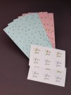 Набор подарочных пакетов+наклейки (6 шт.) "For you", 18*9*5.5