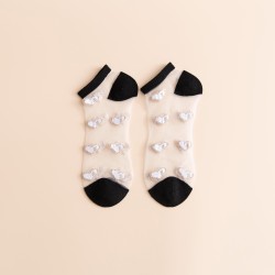 Носки iLikeGift «Glass hearts», black, мужские/женские евро размер 35-41