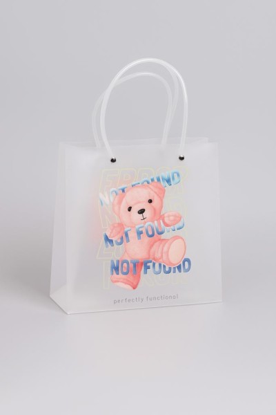 Пакет подарочный прозрачный «Bear», not found (22*21,5*10) 