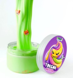 Слайм "Стекло Butter", зеленый, с декоративным наполнителем (180гр)