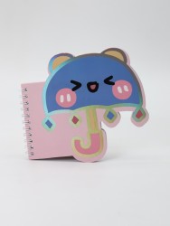 Блокнот на спирали (B6) "Bear umbrella", pink (13*18)