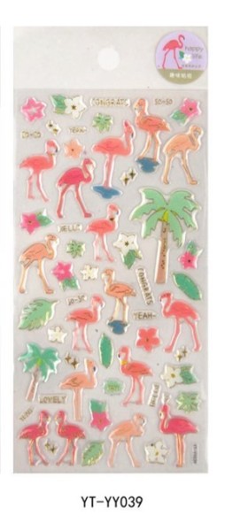 Наклейки "Pink Flamingo" (20,5*9 см) 