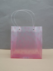 Пакет подарочный «Transparent love», white-pink (22*21.5*10)