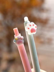 Набор ручка пиши-стирай + вечный карандаш "Cute paw", pink