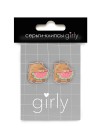 Серьги-клипсы GIRLY "Capybara with watermelon"