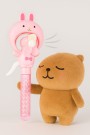 Портативный механический ручной вентилятор «Round rabbit», pink