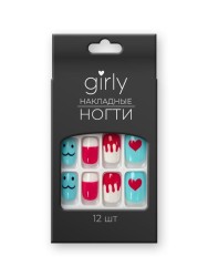Накладные ногти GIRLY «Delicate shades», 12 шт., с клеевыми пластинами