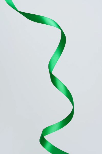 Лента для декора и подарков "Ribbon of Joy", green (1 см*1 м) 